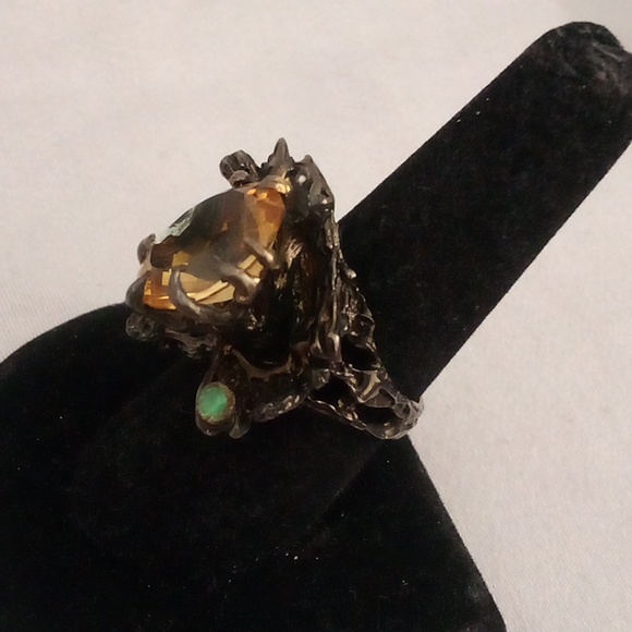 Antique Natural gemstone ring Size 8 🤗 - Picture 4 of 8